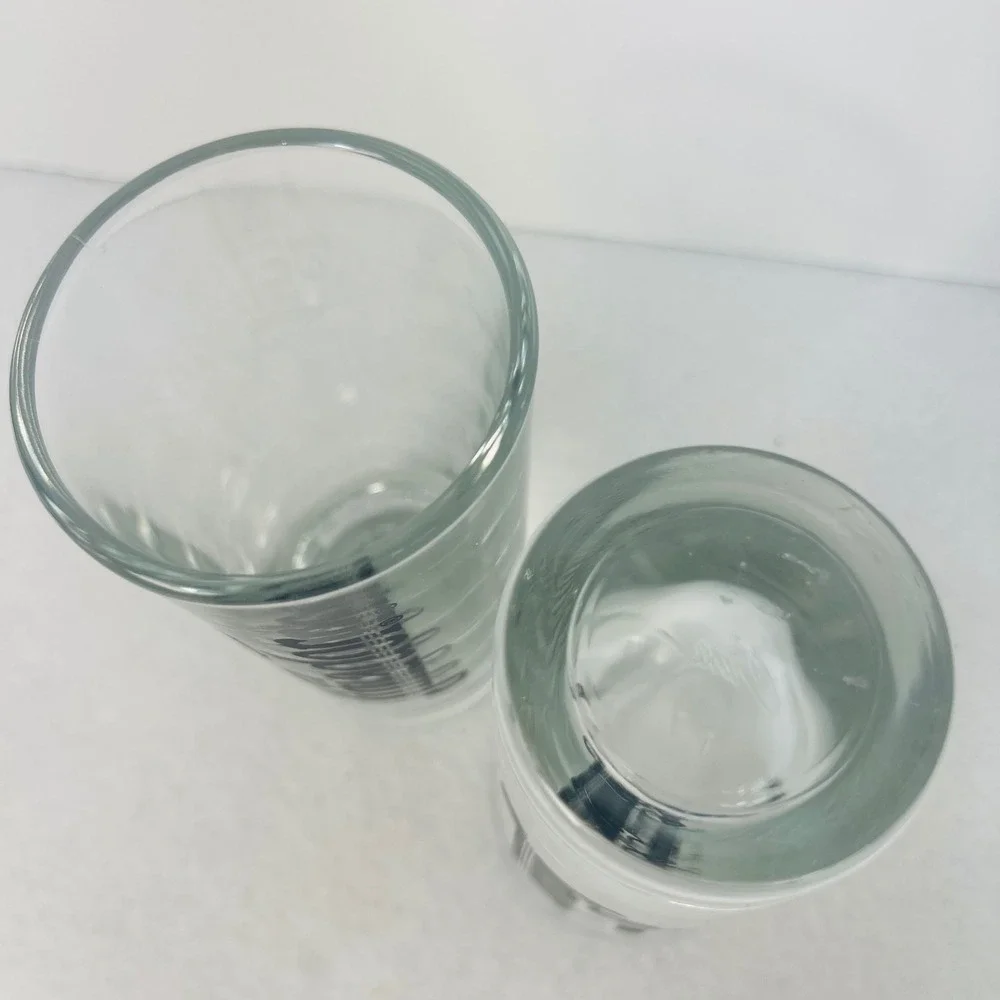 El Jimador Tequila Shot Glasses Set of 2 Clear Tall Weighted Base Barware Logo